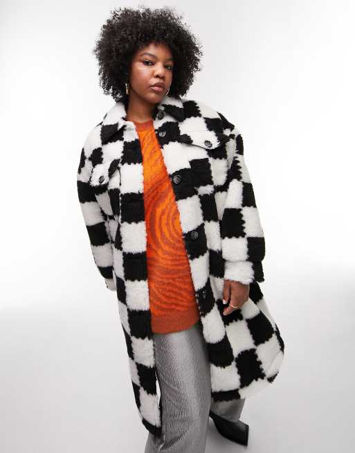 Cappotto Lungo Donna A Quadri Street One - Con Colletto A Risvolto E Bottoni