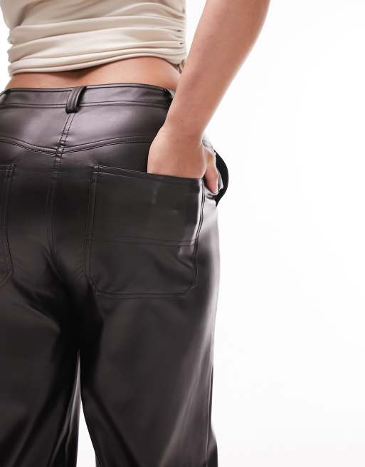 TopShop Leather Casual Pants for Women