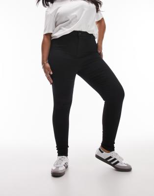 Topshop Curve Topshop Curve high rise Joni jeans in black