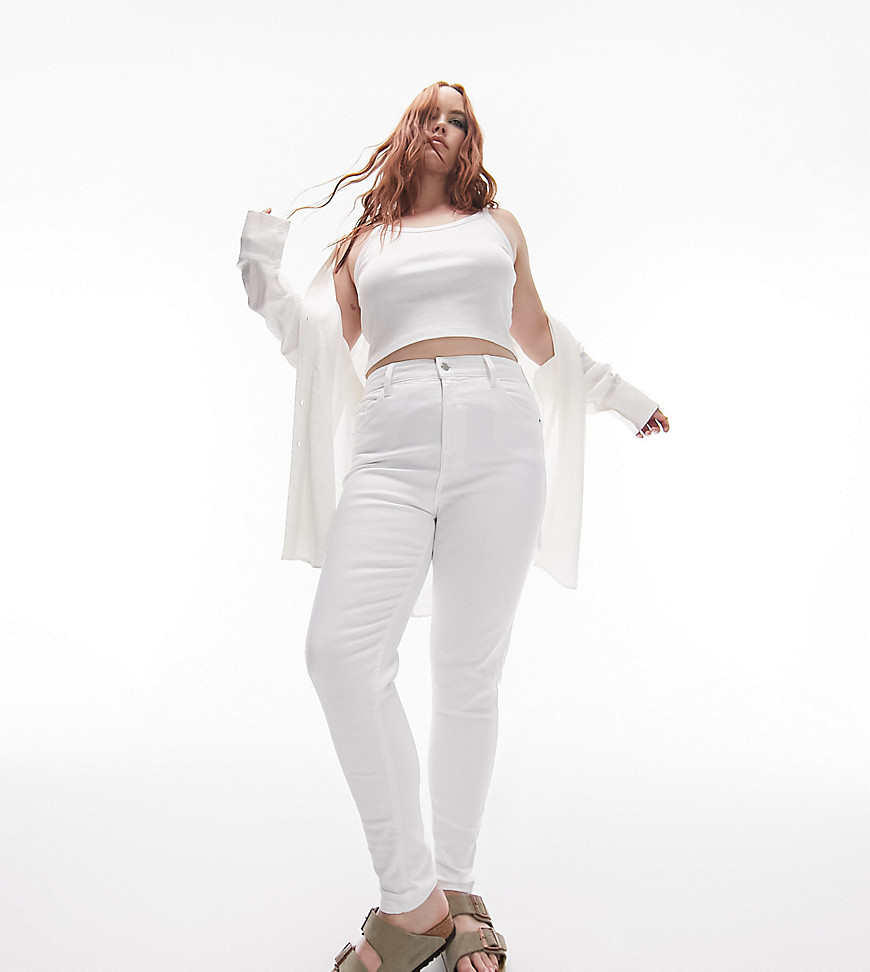 Topshop Curve Jamie Jeans In White