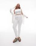 Topshop Curve Jamie jeans in white