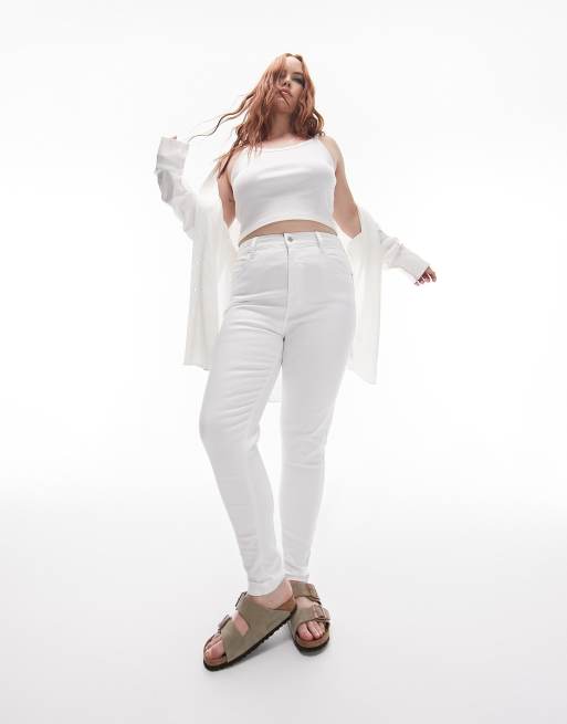 White jeans best sale for curvy women