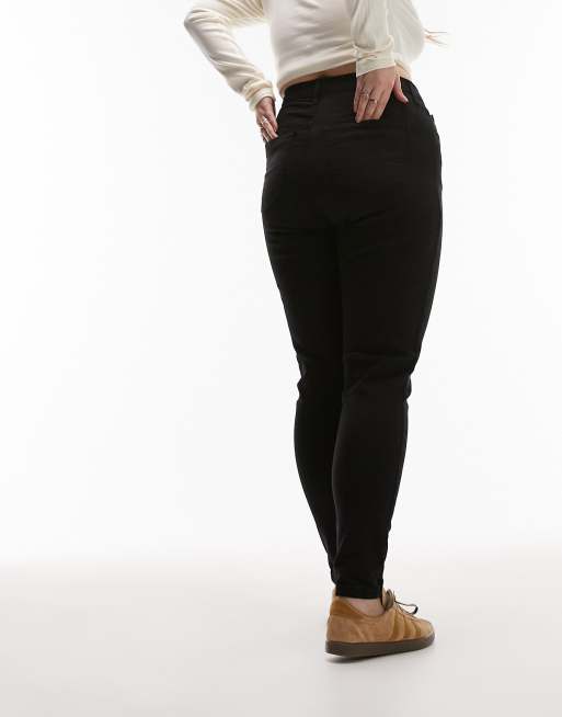 Topshop Curve - Jamie - Jeans in zwart, 4 van 5