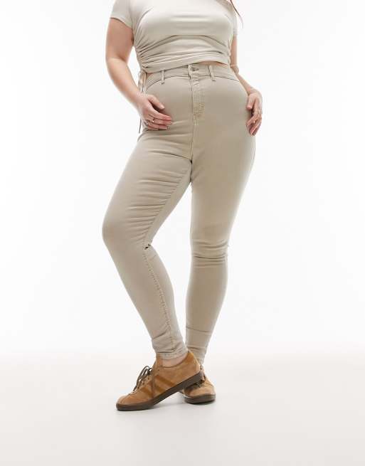 Topshop Curve Joni jean in sand