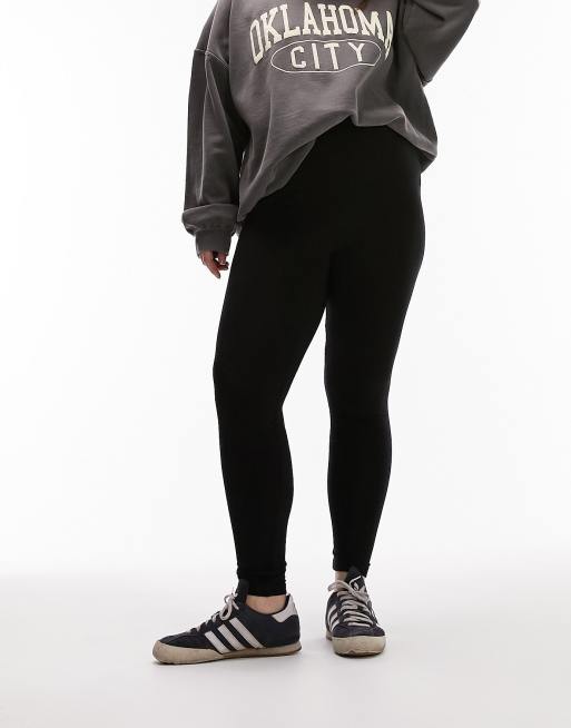 Topshop Curve – Knöchellange Basic-Leggings in Schwarz, 3 von 4