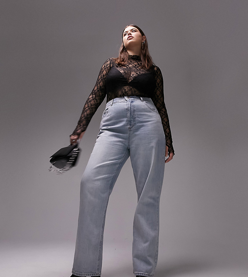 Jeans by Topshop Curve Welcome to the next phase of Topshop Topshop’s iconic Kort style Straight fit Super-high rise Belt loops Button fly Functional pockets