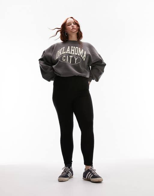 Topshop Curve - Legging basique longueur cheville - Noir
