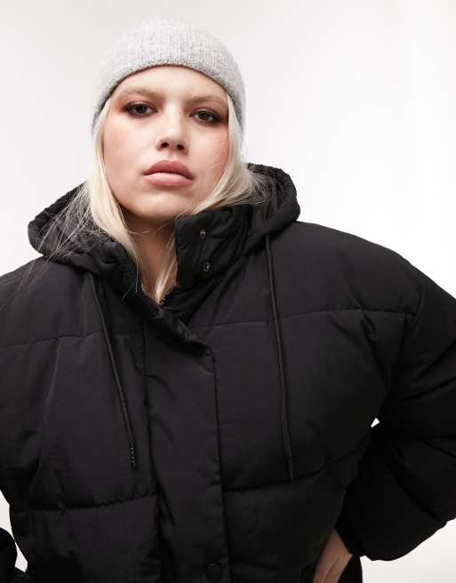 Black puffer hotsell jacket women's topshop