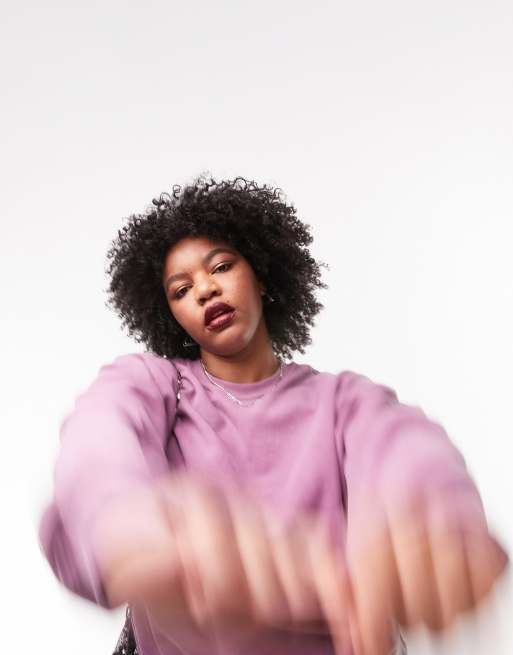 Topshop pink sweatshirt best sale