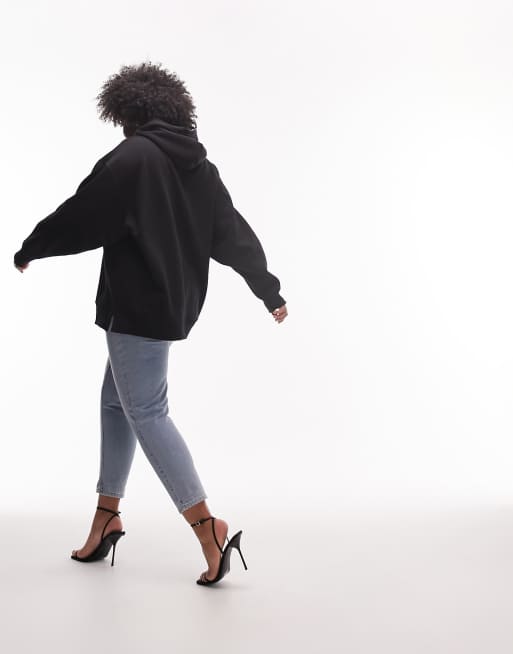 Topshop Curve - Premium - Sweat à capuche oversize - Noir, 4 de 4