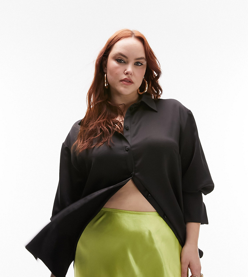 Tops by Topshop Welcome to the next phase of Topshop Spread collar Button placket Drop shoulders Oversized fit