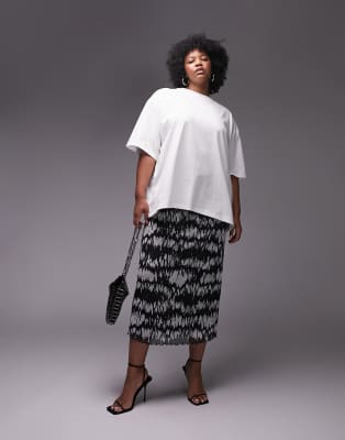 T-shirt oversize bianca-Bianco - Topshop Curve T-shirt donna  - immagine1