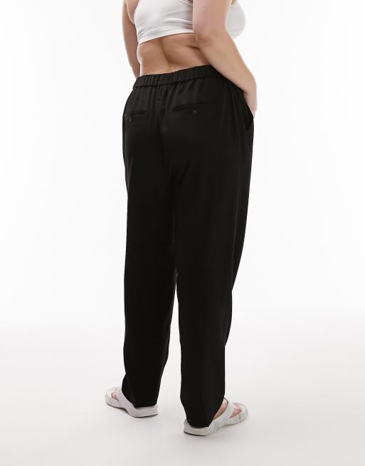 High Rise Slim Leg Black Joggers Topshop Curve Tailored Slim High