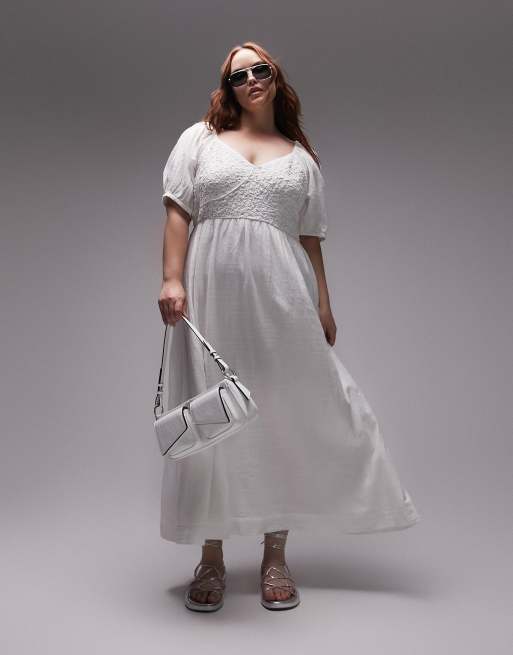 Topshop white shop maxi dress