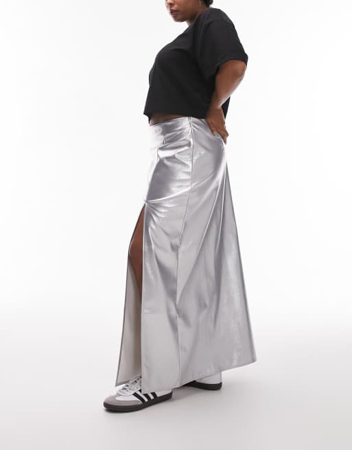 Vinyl maxi outlet skirt