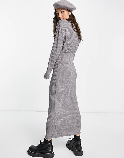 Dresses Topshop cut and sew midaxi dress in grey 