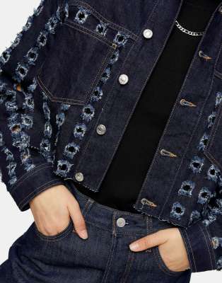 topshop studded denim jacket