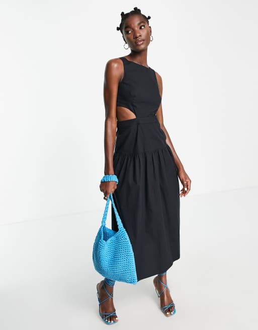 Topshop cut 2025 out midi dress