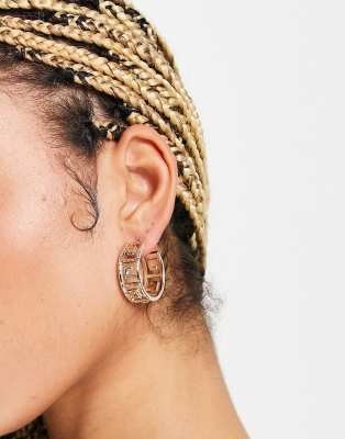 Chunky gold hoop 2024 earrings topshop