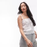 [Topshop] Topshop cutwork cami in white 6 WHITE