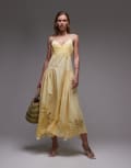 [Topshop] Topshop cutwork lace poplin midi sundress in lemon-Yellow 12 Lemon