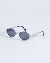 Topshop Cyprus metal frame sunglasses in silver