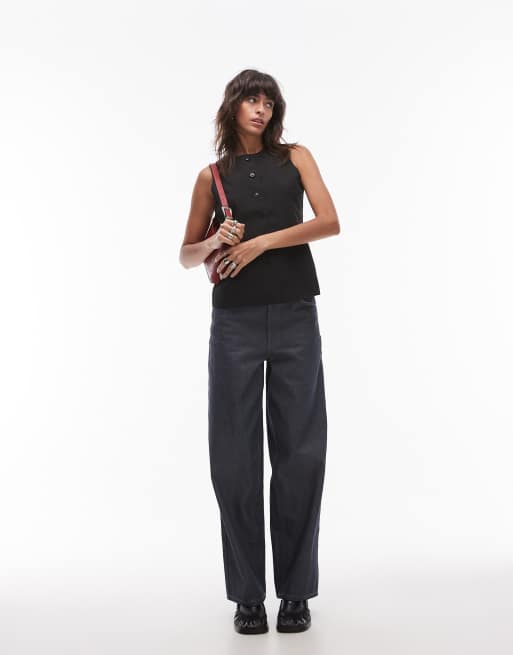 Topshop – Czarna dopasowana kamizelka, 2 z 4