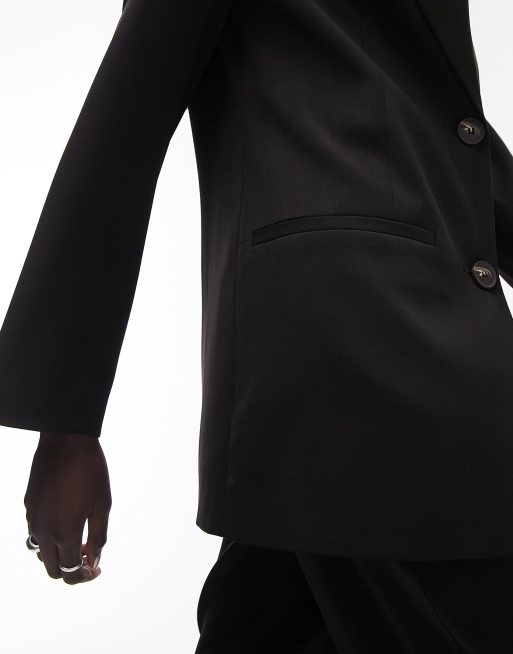 Topshop – Czarna marynarka o luźnym kroju, 2 z 4
