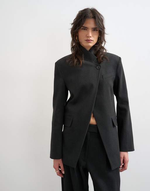 Topshop – Czarna marynarka z wysokim kołnierzem, 3 z 3