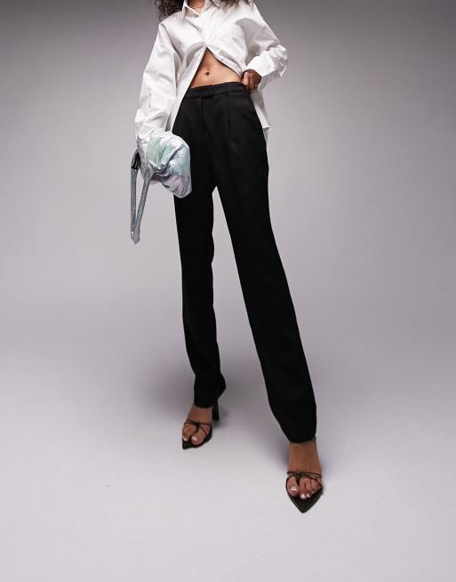 Topshop – Czarne dopasowane spodnie cygaretki