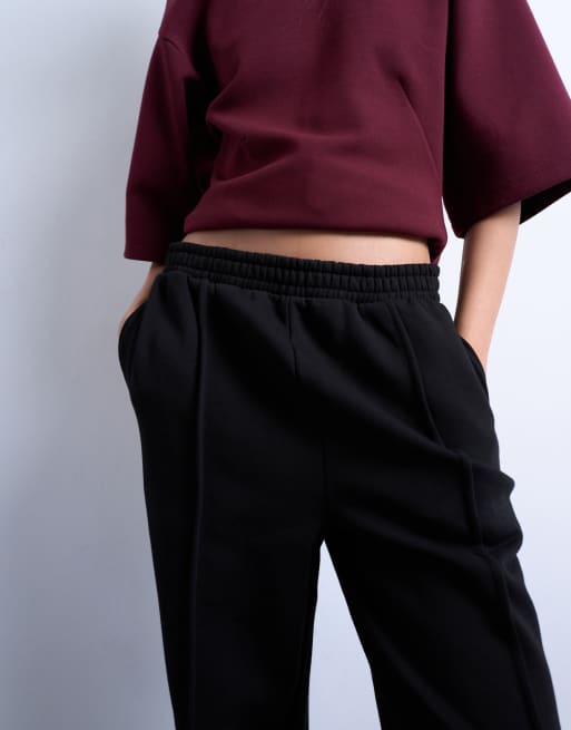 Topshop – Czarne joggersy z zaszewkami i ściągaczami, 3 z 5