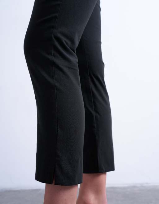 Topshop – Czarne spodnie capri z bengaliny o długości 3/4, 2 z 5