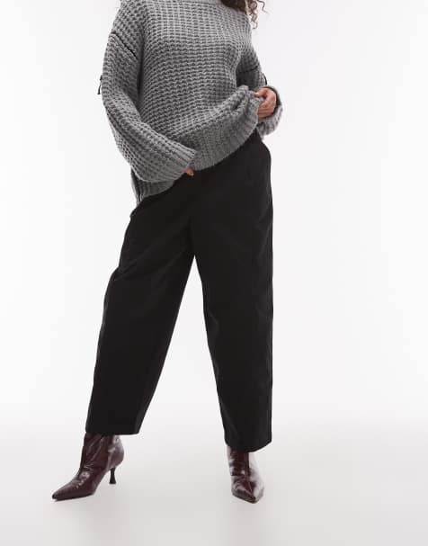 Topshop – Czarne spodnie z balonowymi nogawkami - view 1