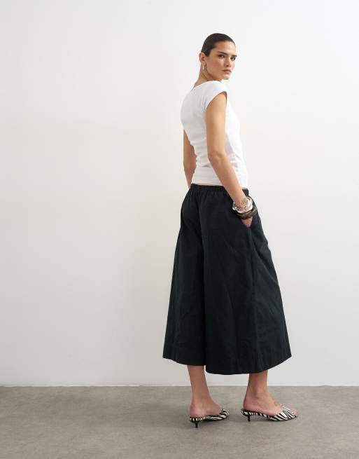 Topshop – Czarne trapezowe kuloty, 5 z 5