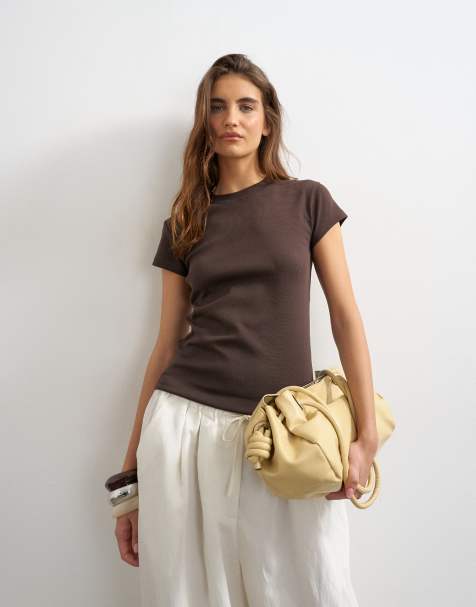 Topshop – Czekoladowy T-shirt - view 1