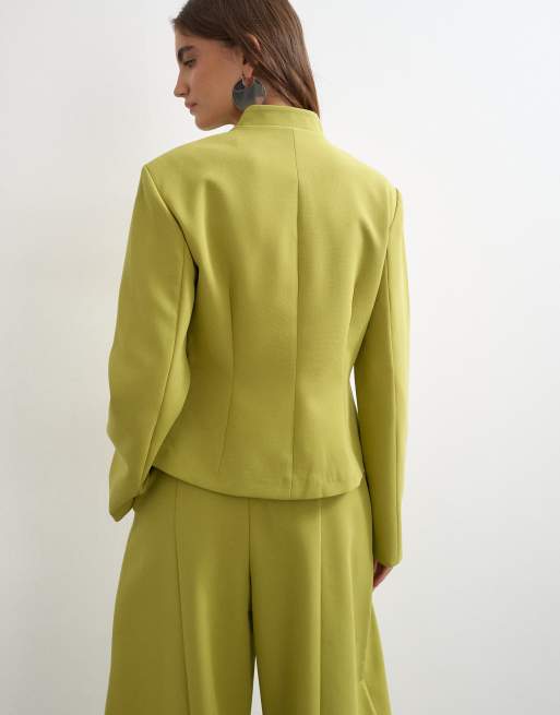 Topshop część zestawu drummer jacket w kolorze oliwkowym, 2 z 4
