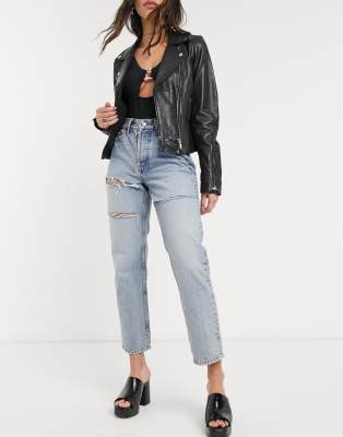 topshop ripped dad jeans