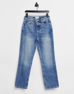 topshop mid blue dad jeans