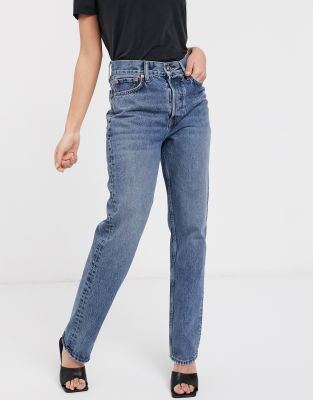 Topshop dad jeans in mid wash | ASOS