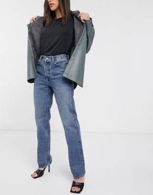 topshop mid blue dad jeans