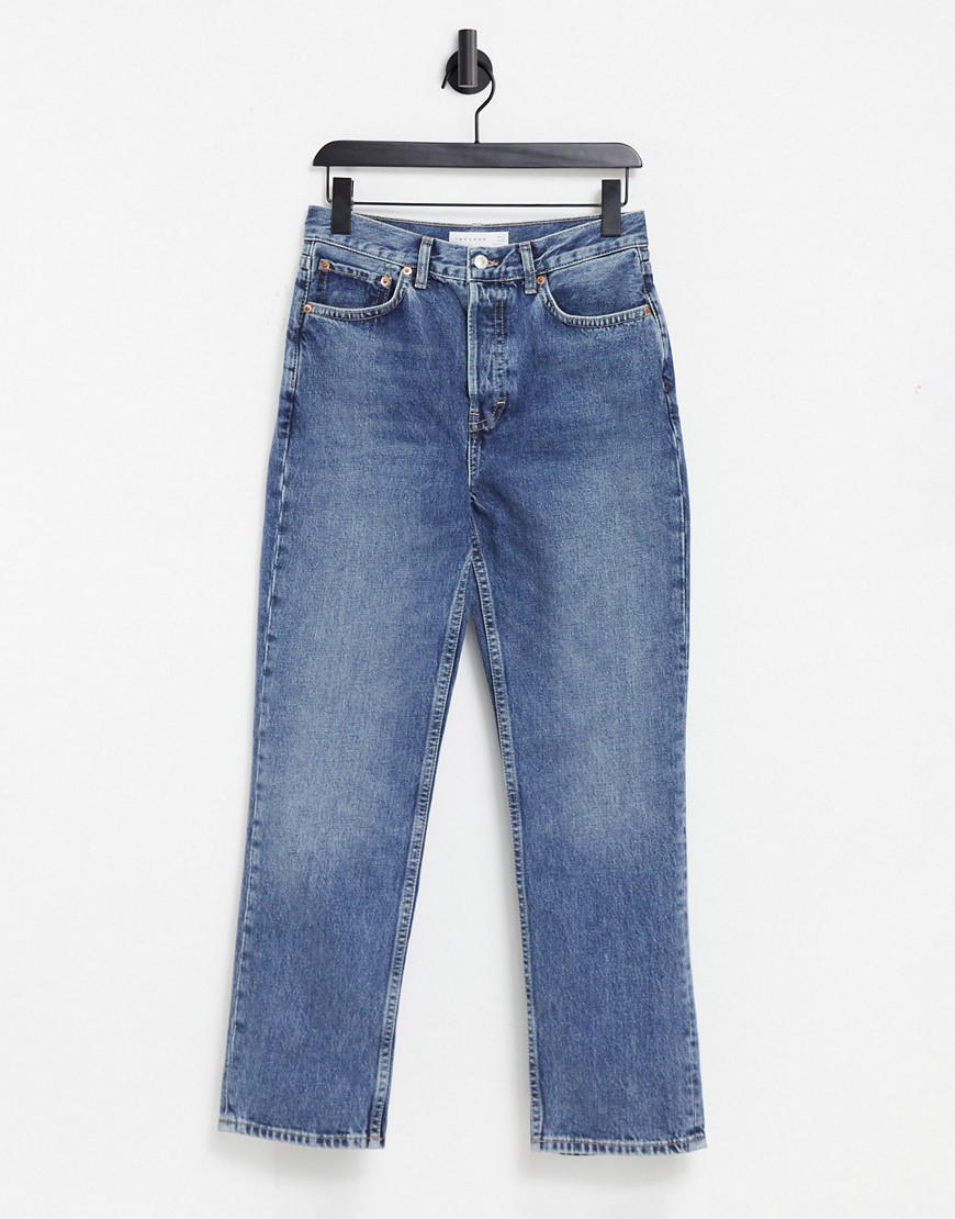 Topshop DAD JEANS IN MID WASH-BLUES