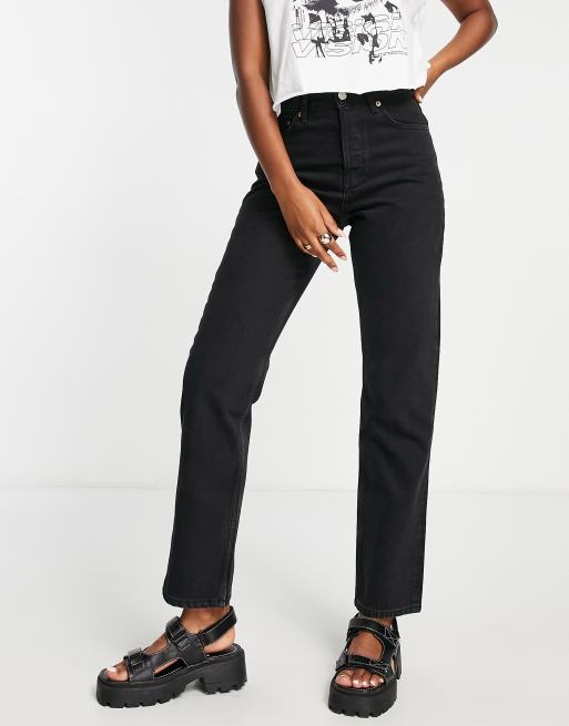 Topshop dad jeans in washed black | ASOS