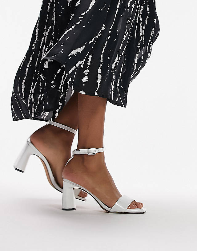 Topshop - daisy two part heeled sandal in white