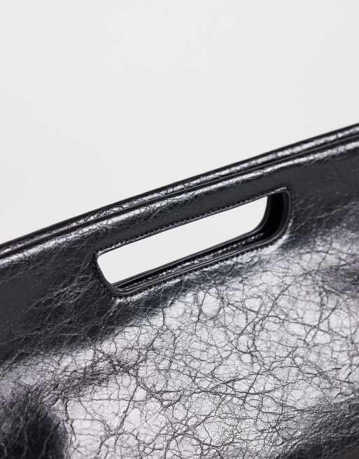Topshop Daniel rechteckige Handtasche in Schwarz, 3 von 4