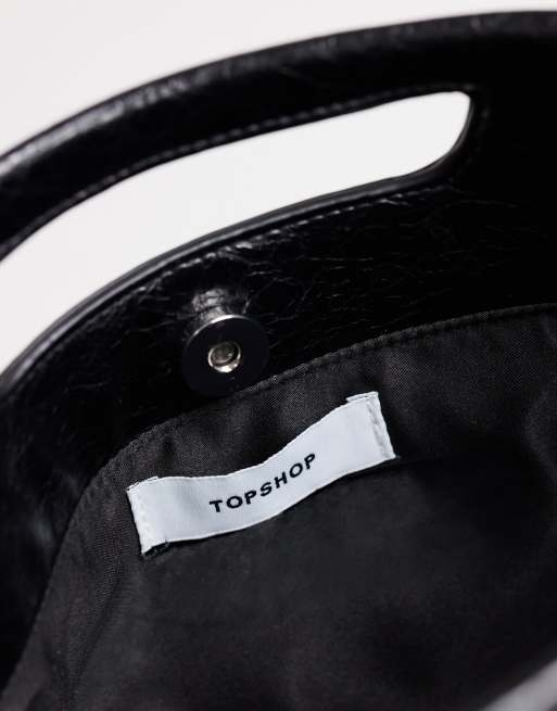 Topshop Daniel rechteckige Handtasche in Schwarz, 4 von 4