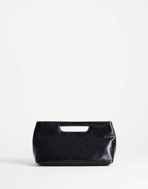 Topshop Daniel rektangulär handväska med handtag i svart, 1 av 4