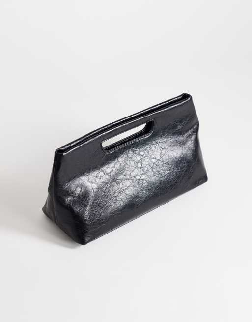 Topshop Daniel rektangulär handväska med handtag i svart, 2 av 4