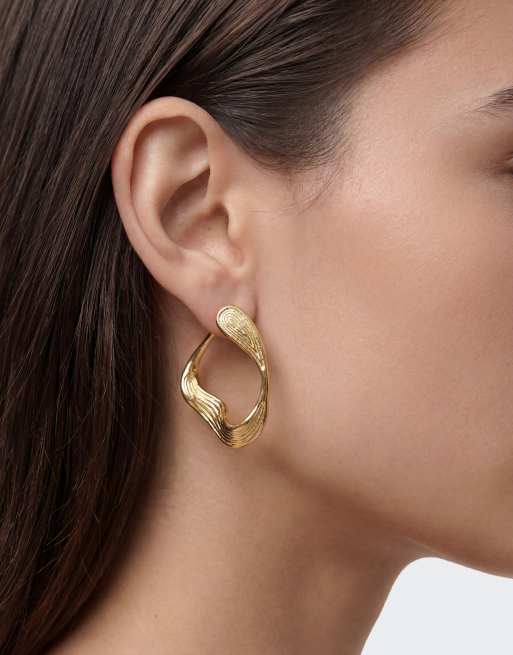 Topshop - Daphne - Boucles d'oreilles en acier inoxydable étanche - Doré, 2 de 4