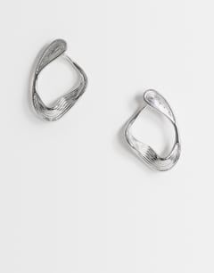 Daphne waterproof stainless steel earrings in silver