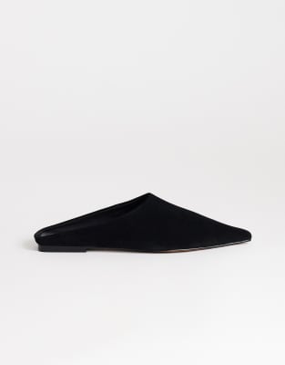  Dawn real suede flat pointed shoe 